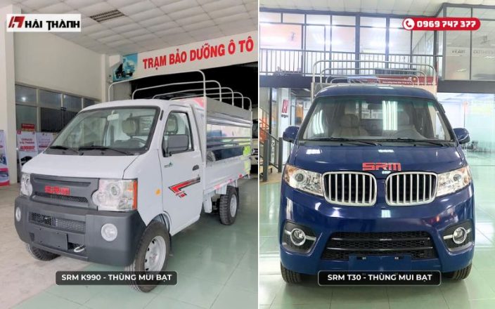 Hai dòng xe tải 990kg thường dùng để chở hàng phân phối tạp hoá