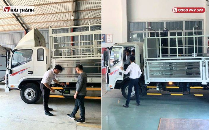 Hình ảnh khách xem xe, lái thử tại showroom ô tô Hải Thành