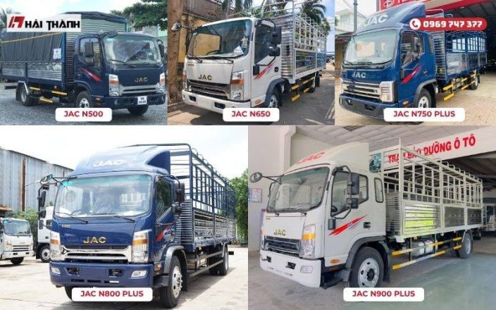 Các mẫu xe tải có tải trọng từ 5 tấn đến 9 tấn do đại lý xe tải JAC Hải Thành - Quy Nhơn phân phối