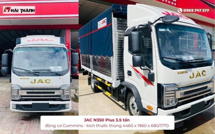 Mã xe JAC N350 Plus có tải trọng cho phép chở 3.5 tấn
