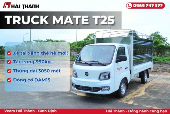 Xe tải nhỏ SRM K990 mẫu thùng bạt tiêu chuẩn