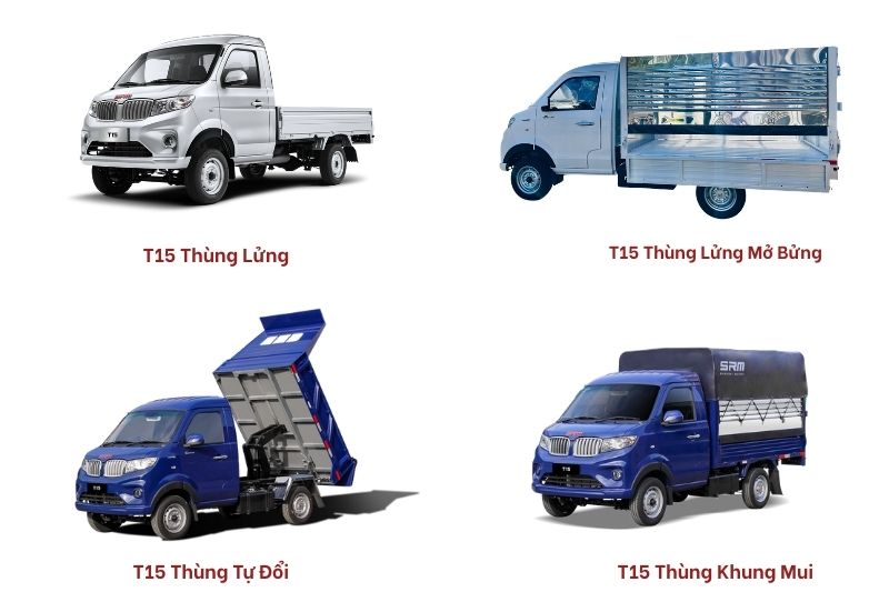 SRMT15 với đa dạng mẫu thùng, đáp ứng tối đa nhu cầu sử dụng của khách hàng